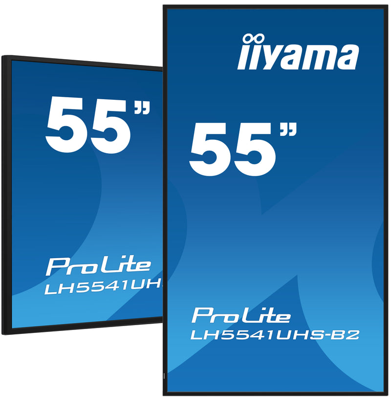 iiyama LH5541UHS-B2 Kiosk-stijl Digital Signage Display 138,7 cm (54,6") LCD 500 cd/m² 4K Ultra HD Zwart Geïntegreerde processor 24/7
