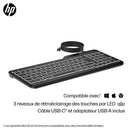HP 405 Multi-Device BL WD KBD AZERTY BE clavier Bureau USB Noir