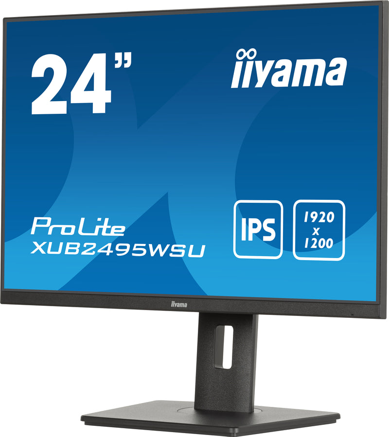 iiyama ProLite XUB2495WSU-B7 platte pc-monitor 61,2 cm (24,1") 1920 x 1200 pixels 4K Ultra HD LED Zwart