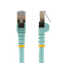 StarTech.com Cordon de raccordement CAT6a (1,5 m) sans crochet - Câble patch RJ45 - Turquoise