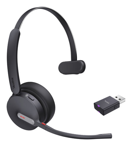 Yealink WH64 Hybrid Mono Teams Casque Sans fil Arceau Bureau/Centre d'appels Micro-USB Bluetooth Noir