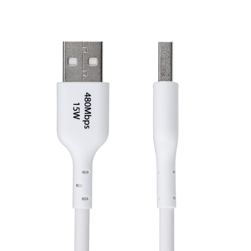 StarTech.com Câble de Charge USB-A vers USB-C de 3m, Charge et Synchronisation, 3A, USB 2.0, Gaine TPE - Cordon de Charge USB Blanc