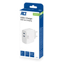 ACT AC2165 chargeur d'appareils mobiles Universel Blanc Secteur Charge rapide Auto