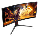 AOC G4 CU34G4 écran plat de PC 86,4 cm (34") 3440 x 1440 pixels Wide Quad HD LED Noir, Rouge