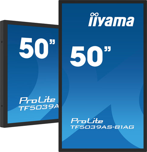 iiyama TF5039AS-B1AG Dynamisch display, 125,7 cm (49,5") LED-flatpanel digitaal signage-display, 500 cd/m², 4K Ultra HD, zwart, touchscreen, geïntegreerde Android-processor, 24/7