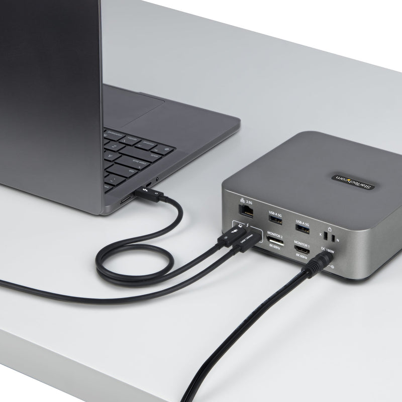 StarTech.com Câble Thunderbolt 5 de 50cm, 80Gbps/Jusqu'à 120Gbps, 240W PD, 8K 60Hz, Câble Thunderbolt Certifié, Compatible avec Thunderbolt 4/USB4/USB-C