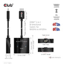 CLUB3D CSV-1384 commutateur écran, clavier et souris Noir