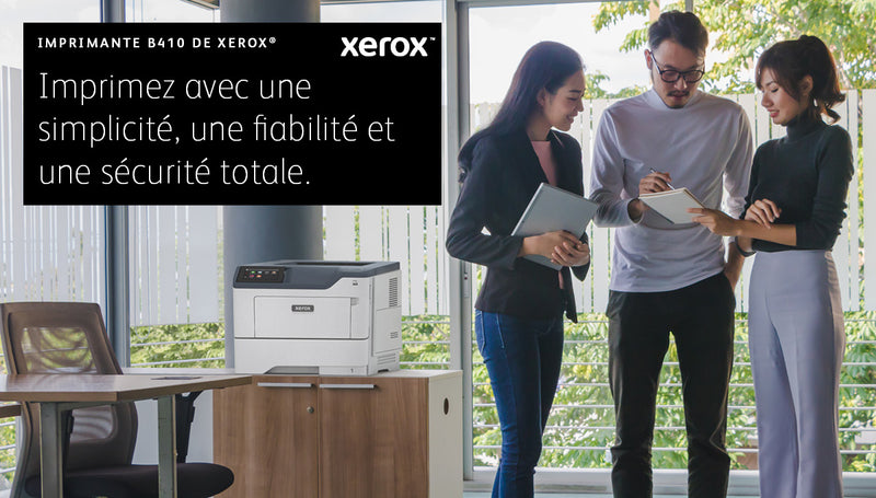 Xerox Imprimante recto verso A4 47 ppm B410, PS3 PCL5e/6, 2 magasins, total 650 feuilles