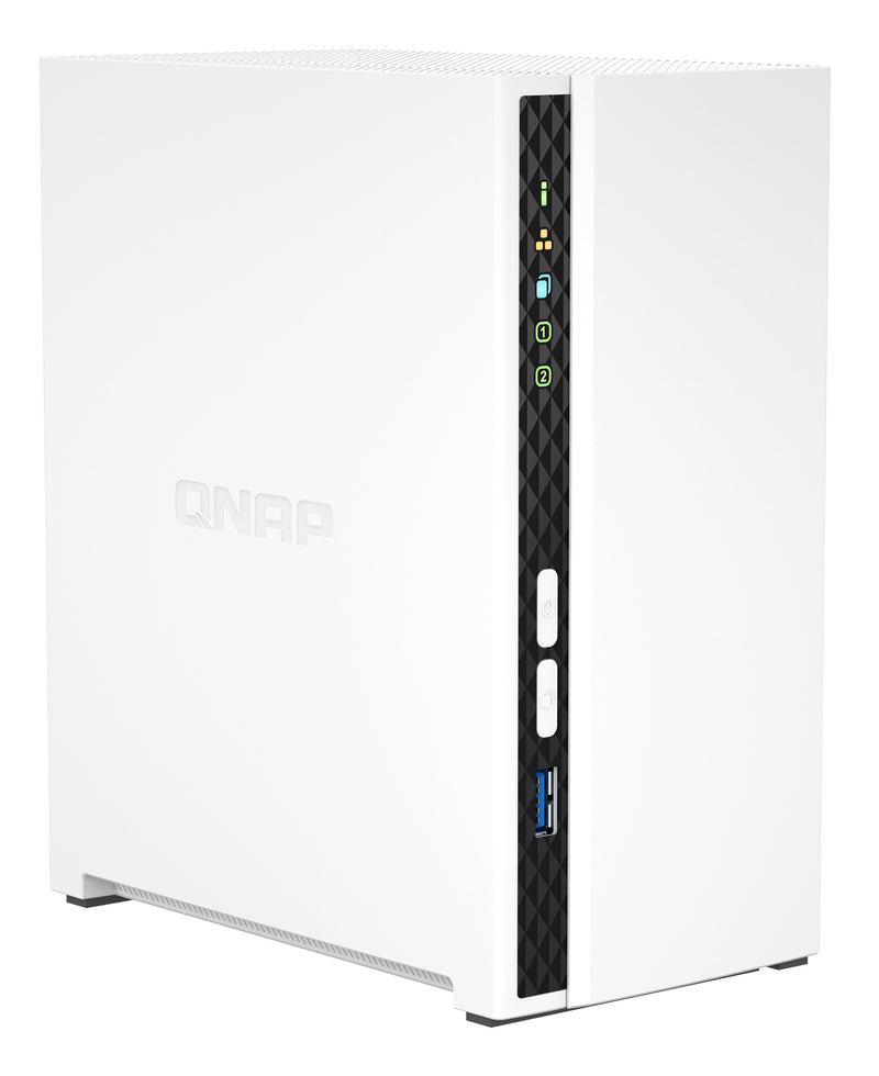 QNAP TS-233 serveur de stockage NAS Tower ARM Cortex-A55 2 Go 0 To QNAP QTS Blanc
