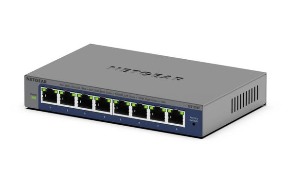NETGEAR GS108Ev4 Non-géré L2/L3 Gigabit Ethernet (10/100/1000) Gris