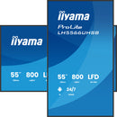 iiyama LH5566UHSB-B1AG Écran d'affichage dynamique Écran plat de signalisation numérique 139,7 cm (55") LCD Wifi 800 cd/m² 4K Ultra HD Noir Intégré dans le processeur Android 24/7