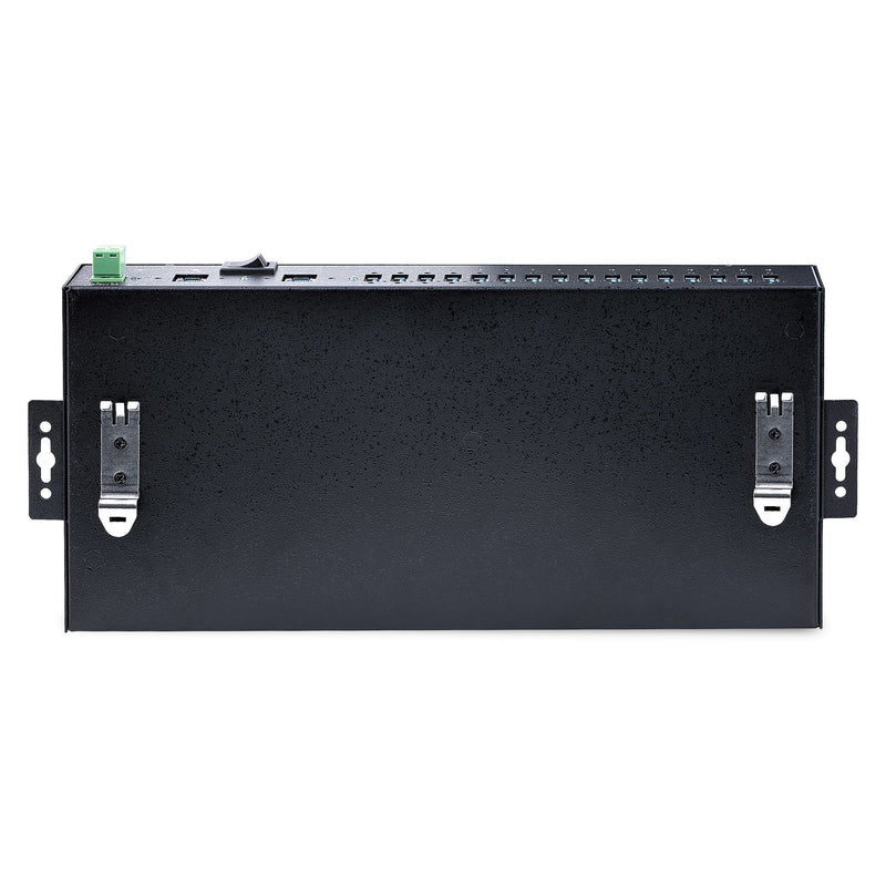 StarTech.com Hub USB 3.0 5Gbps Industriel à 16 Ports - Montage DIN/Surface/Rack - Protection ESD - Commutateur USB 3.0 Alimenté, Jusqu'à 120W de Charge USB Partagée - Hub USB pour PC Portable/Bureau à Double Hôte