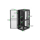 APC Rack NetShelter SX2 networking 42U L750XP1070XH1991mm, noir, avec pann. Laté.