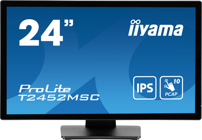 iiyama ProLite T2452MSC-B1 platte pc-monitor 60,5 cm (23.8") 1920 x 1080 Pixels Full HD LCD-touchscreen Multi-user Zwart