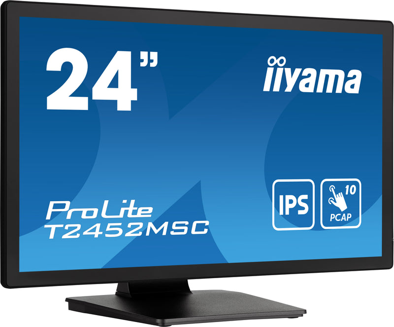 iiyama ProLite T2452MSC-B1 platte pc-monitor 60,5 cm (23.8") 1920 x 1080 Pixels Full HD LCD-touchscreen Multi-user Zwart