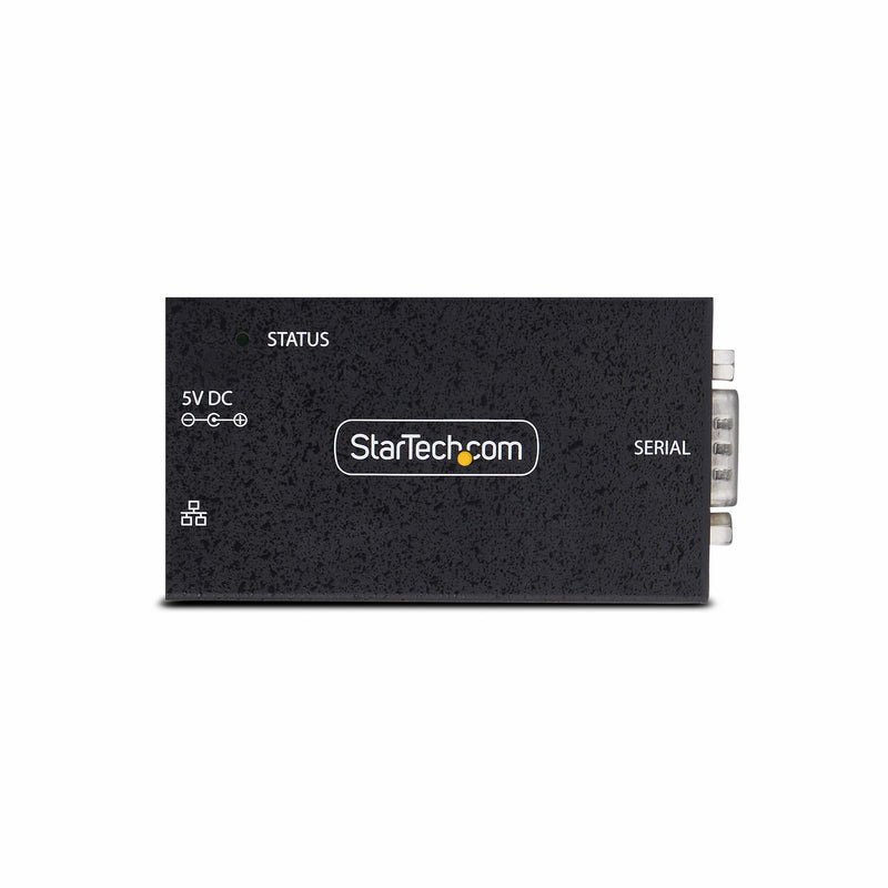 StarTech.com Adaptateur Série vers Ethernet à 1 Port, Serveur de Périphériques Série IP pour Périphériques RS232 Distants, Montage Mural/sur Rail DIN, Boîtier Métallique, Convertisseur Série RJ45 LAN vers DB9, TAA