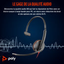HP Poly Micro-casque monaural USB-C Poly Blackwire 3210 + adaptateur USB-C/A (lot)