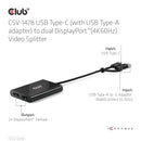 CLUB3D CSV-1478 répartiteur vidéo USB Type-C 2x DisplayPort