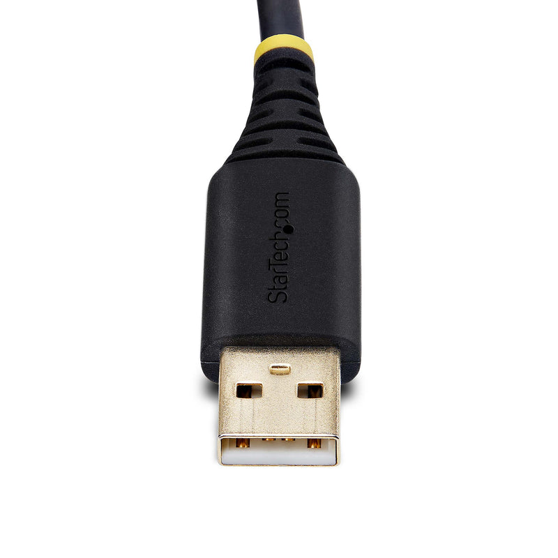 StarTech.com Câble USB vers Série de 2m, Rétention COM, Vis/Écrous Interchangeables, Câble Adaptateur USB vers Série, USB-A vers DB9 RS232, FTDI IC, Protection ESD, Windows/macOS/Linux