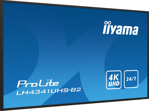 iiyama LH4341UHS-B2 108 cm (42,5") LCD Dynamisch display 500 cd/m² 4K Ultra HD Geïntegreerde Android 8.0-processor 24/7