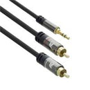 ACT AC3607 | 3.5mm naar 2x RCA Audiokabel | 5 Meter | Stereo | Zwart