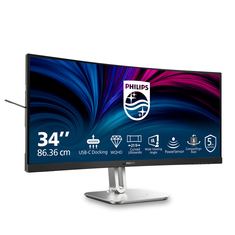 Philips 5000 series 34B2U5600C/00 écran plat de PC 86,4 cm (34") 3440 x 1440 pixels Dual QHD LCD Gris