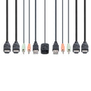 StarTech.com C2-DH46-UA2-CBL-KVM commutateur écran, clavier et souris Noir