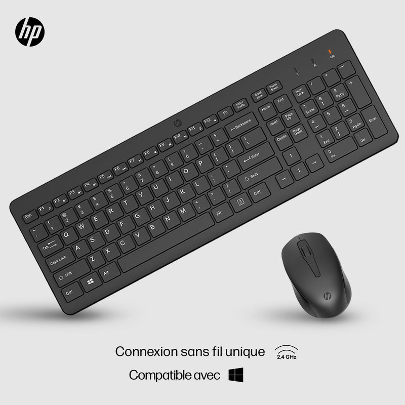 HP Ensemble combiné clavier et souris sans fil 330