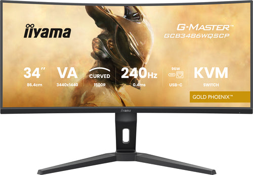iiyama G-MASTER GCB3486WQSCP-B1 écran plat de PC 86,4 cm (34") 3440 x 1440 pixels UltraWide Quad HD Noir