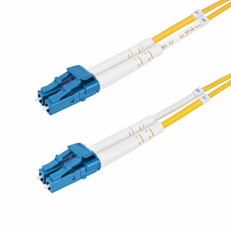 StarTech.com Câble Fibre Optique de 10m Duplex Monomode LC à LC (UPC) OS2, 9/125µm, 100G, Cordon Fibre Optique, Insensible à la Courbure, Faible Perte d'Insertion, Cordon Patch Fibre LSZH