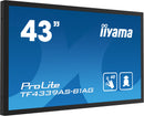 iiyama TF4339AS-B1AG Dynamisch beeldscherm, 108 cm (42,5") LED Digital Signage Flat Panel, 500 cd/m², 4K Ultra HD, Zwart, Touchscreen, Geïntegreerde Android-processor, 24/7