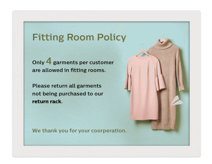 Philips 13BDL4150IW Écran plat de signalisation numérique 33 cm (13") Wifi UXGA Blanc Intégré dans le processeur Android 11 24/7