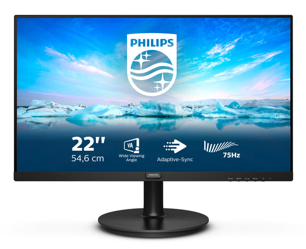 Philips V Line 222V8LA/00 écran plat de PC 54,6 cm (21.5") 1920 x 1080 pixels Full HD LCD Noir