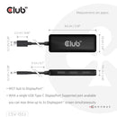 CLUB3D USB-C® to Triple DisplayPort™ MST Hub 4K60Hz