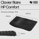 HP 485 CFT WD KBD clavier Bureau USB Noir
