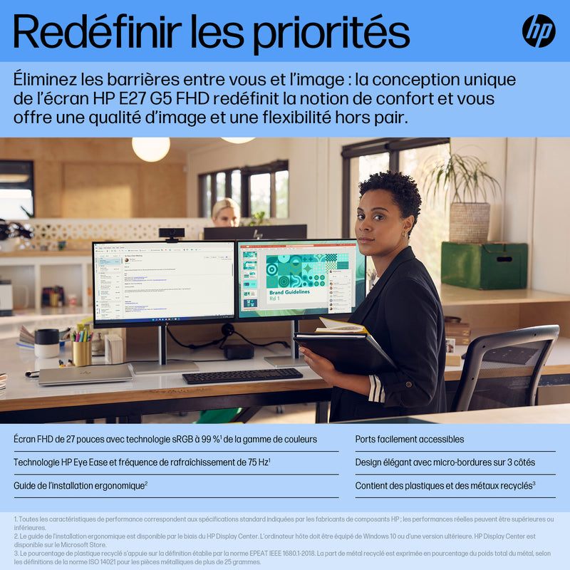 HP Écran FHD E27 G5