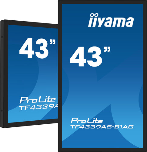 iiyama TF4339AS-B1AG Dynamisch beeldscherm, 108 cm (42,5") LED Digital Signage Flat Panel, 500 cd/m², 4K Ultra HD, Zwart, Touchscreen, Geïntegreerde Android-processor, 24/7