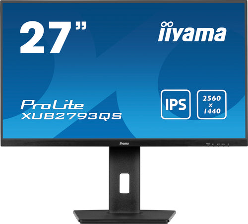 iiyama ProLite XUB2793QS-B7 platte PC-monitor 68,6 cm (27") 2560 x 1440 pixels Quad HD LED Zwart