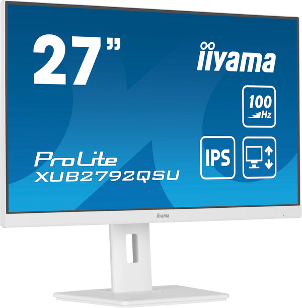 iiyama ProLite XUB2792QSU-W6 platte PC-monitor 68,6 cm (27") 2560 x 1440 pixels Quad HD LED Wit