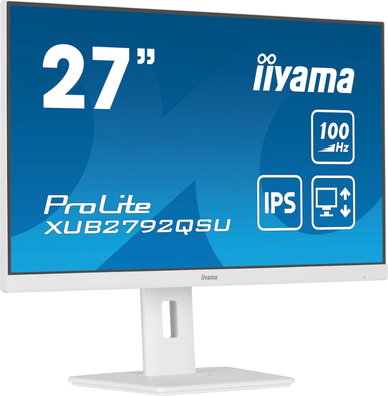 iiyama ProLite XUB2792QSU-W6 platte PC-monitor 68,6 cm (27") 2560 x 1440 pixels Quad HD LED Wit