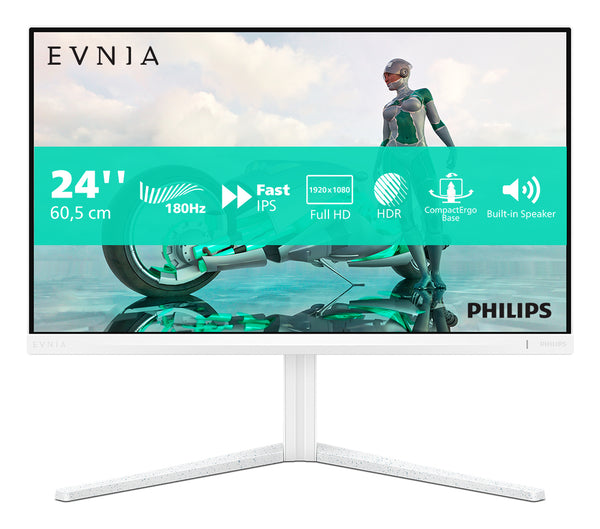 Philips Evnia 24M2N3201A/00 écran plat de PC 60,5 cm (23.8") 1920 x 1080 pixels Full HD LCD Blanc