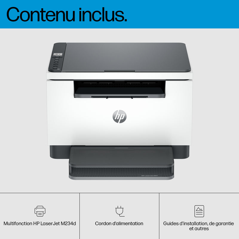 HP LaserJet M234d Multifunction Black and White Printer, Copier, Scanner; Duplex