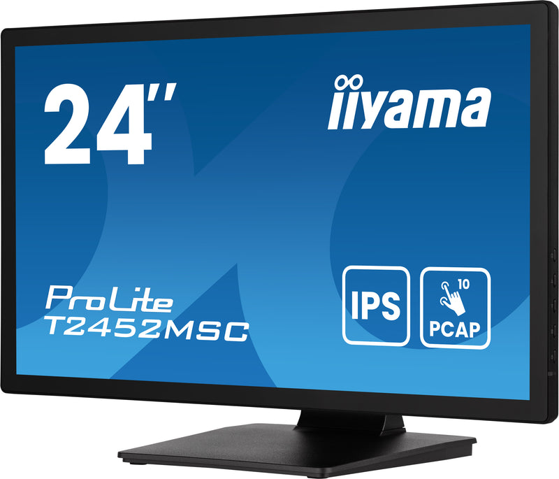 iiyama ProLite T2452MSC-B1AG écran plat de PC 60,5 cm (23.8") 1920 x 1080 pixels Full HD LED Écran tactile Noir