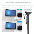 StarTech.com Support TV au Plafond - Support Universel pour Écran Unique avec Mât Court Télescopique Réglable - Inclinable/Pivotant - Support VESA pour Écrans 32"-75"