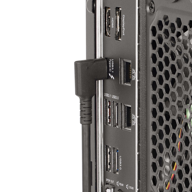 StarTech.com Câble USB-C de 50cm, Coudé à Droite, USB 10Gbps, 100W (5A) Power Delivery, 8K 60Hz/4K 144Hz DP Alt Mode, Cordon USB C Robuste - Compatible Thunderbolt