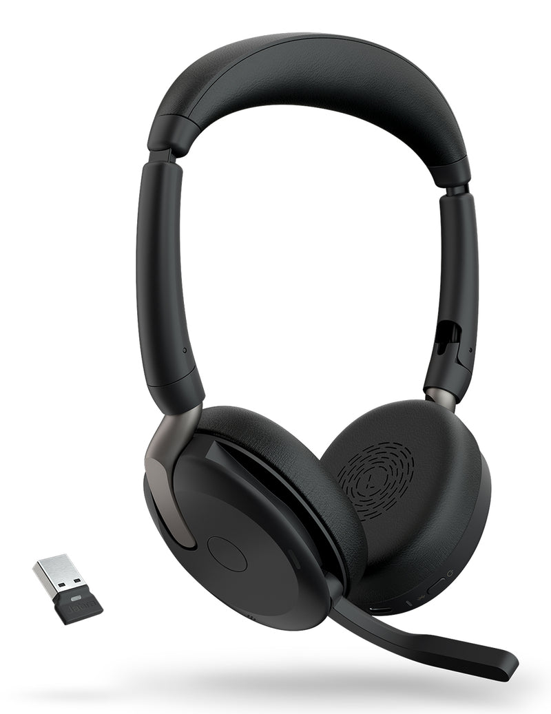 Jabra Evolve2 65 Flex Casque Avec fil &sans fil Arceau Bureau/Centre d'appels Bluetooth Noir
