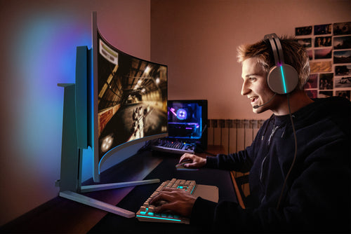 Philips Evnia 8000 49M2C8900L/00 PC flatscreen 124,2 cm (48,9") 5120 x 1440 pixels Dual QHD QD-OLED Wit