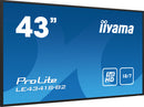 iiyama PROLITE LE4341S-B2 108 cm (42,5") LCD Digital Signage Flat Panel Display, 350 cd/m², Full HD, Zwart, 18:7