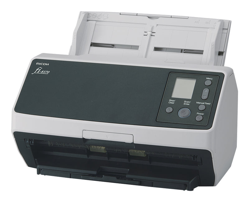 Ricoh fi-8170 Numériseur chargeur automatique de documents (adf) + chargeur manuel 600 x 600 DPI A4 Noir, Gris
