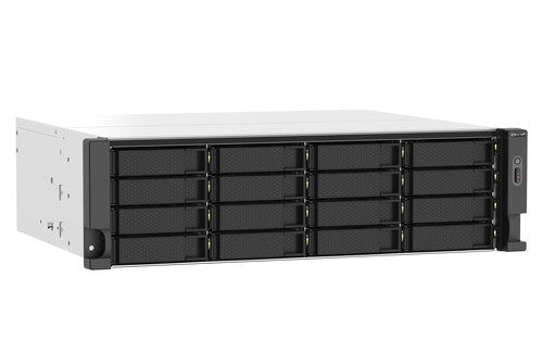 QNAP TS-1673AU-RP-16G storage server NAS Rack (3 U) Ryzen Embedded V1500B 16 GB DDR4 0 TB QNAP QTS Black, Gray